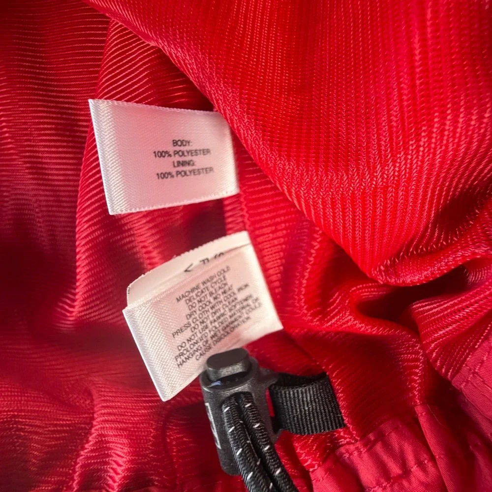 Cutter & Buck CB WeatherTec Red Windbreaker Pullover Jacket Mens Medium V-Neck
